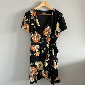 Luxology Ruffled Wrap Dress Dress - XL